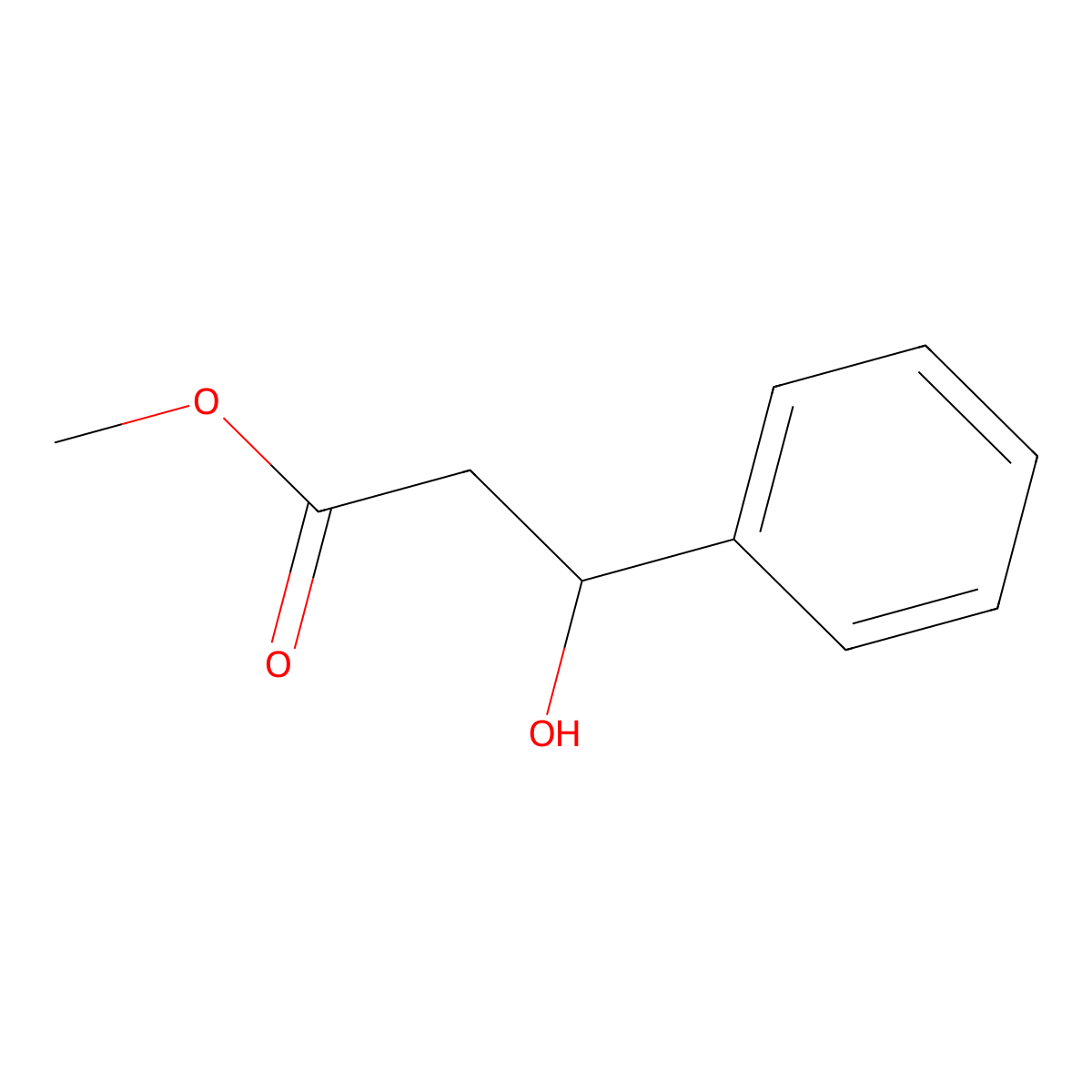 Methyl 3-hydroxy-3-phenylpropanoate molecular structure, CAS 7497-61-2