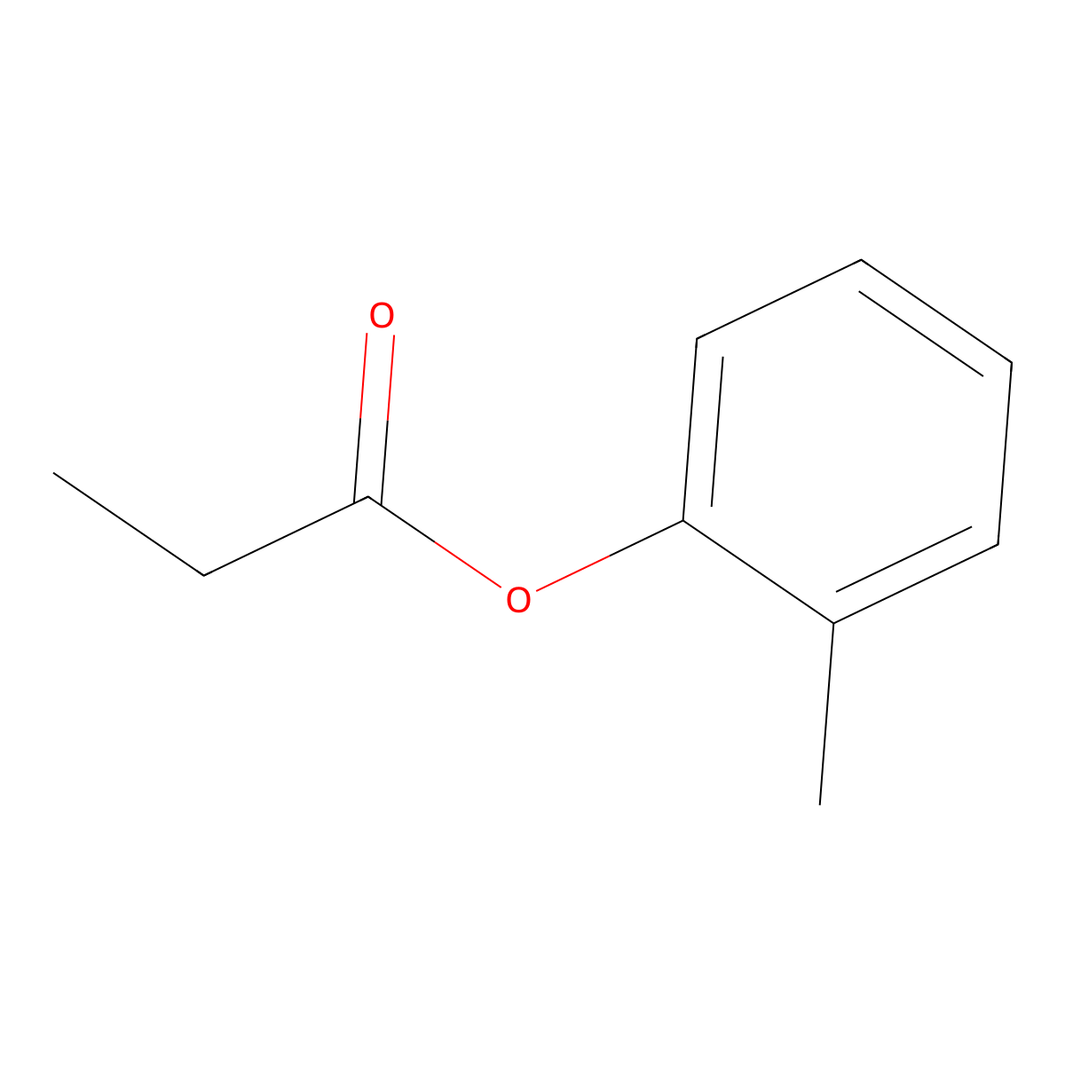 2-Methylphenyl propanoate molecular structure, CAS 7497-88-3