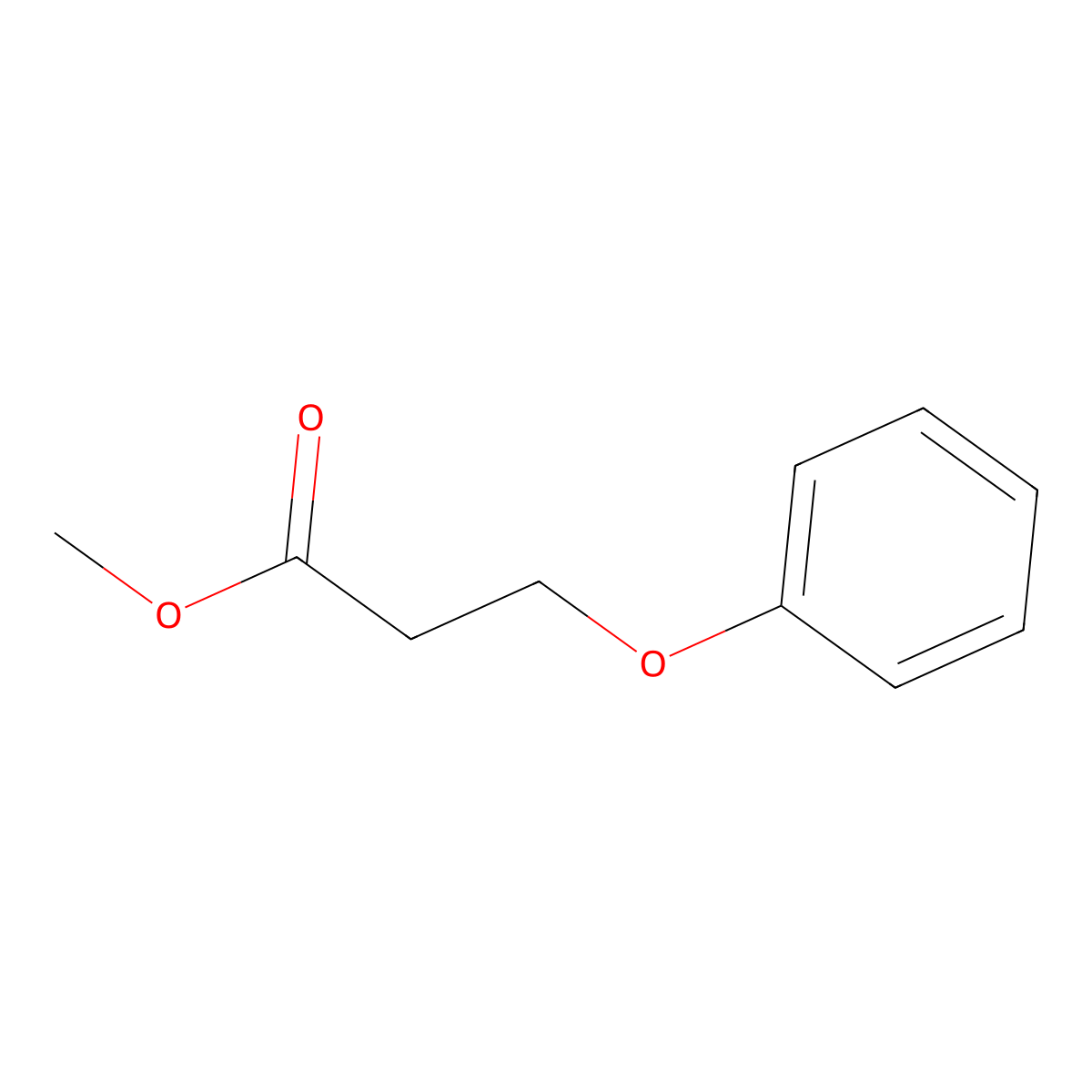 Methyl 3-phenoxypropionate molecular structure, CAS 7497-89-4