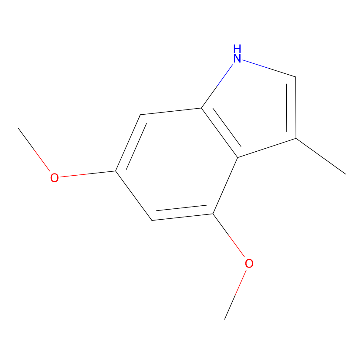 4,6-Dimethoxy-3-methylindole molecular structure, CAS 74973-30-1