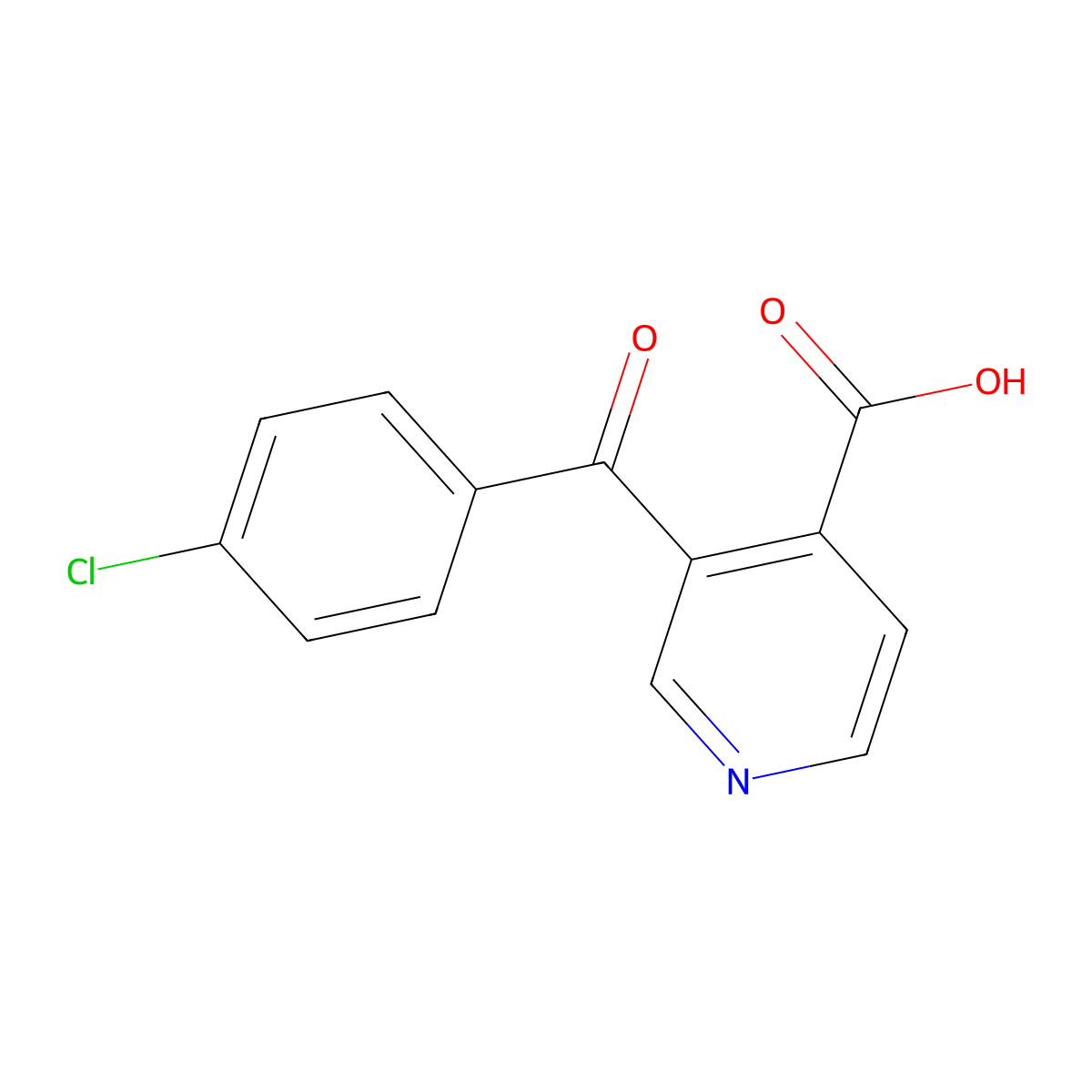 3-(4-Chlorobenzoyl)isonicotinic acid molecular structure, CAS 74975-29-4