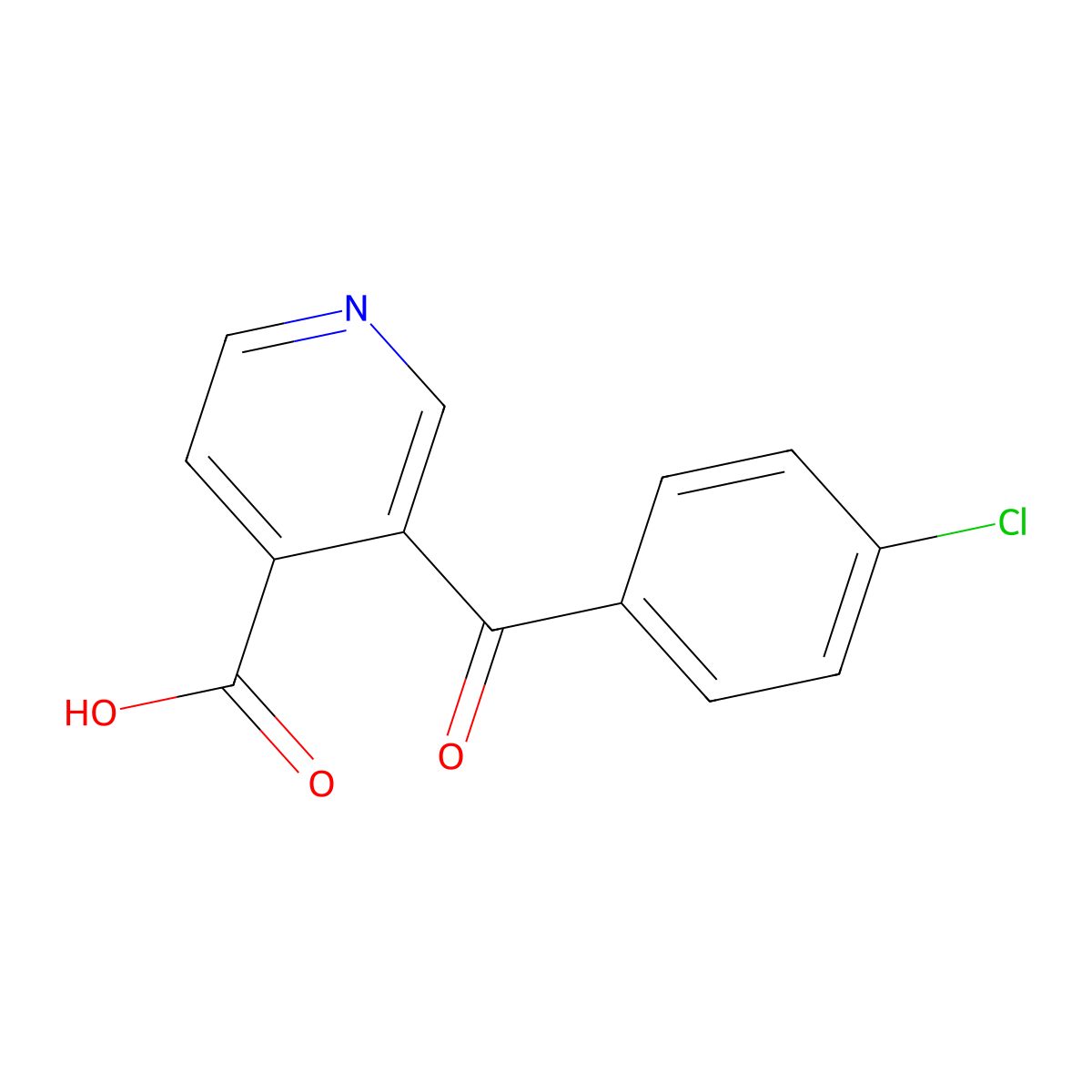 3-(4-Chlorobenzoyl)isonicotinic acid molecular structure, CAS 74975-29-4