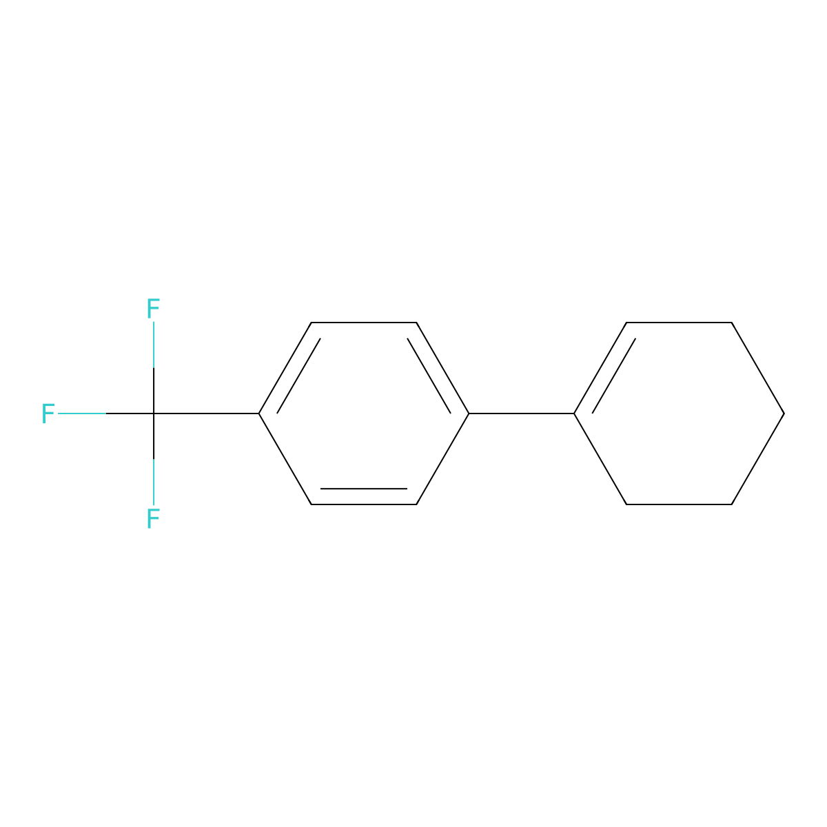 1-(Cyclohex-1-en-1-yl)-4-(trifluoromethyl)benzene molecular structure, CAS 74975-88-5