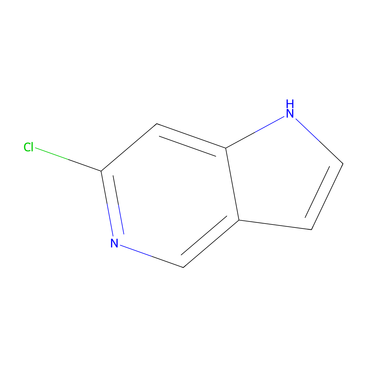 6-Chloro-1H-pyrrolo(3,2-c)pyridine molecular structure, CAS 74976-31-1