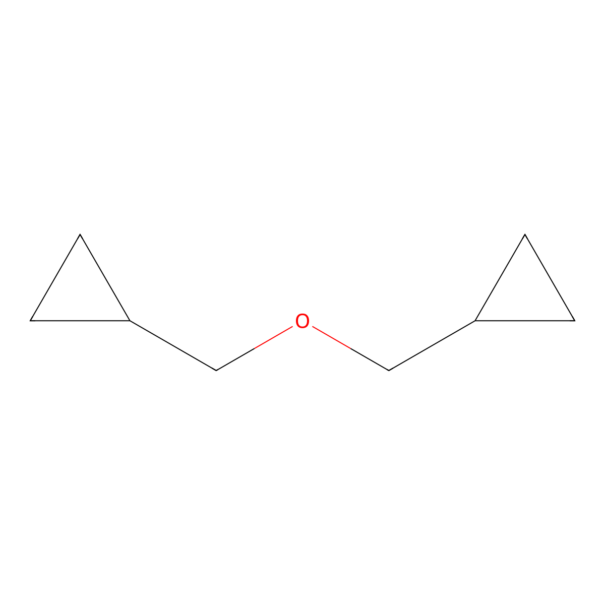1,1'-[Oxybis(methylene)]bis[cyclopropane] molecular structure, CAS 74976-40-2