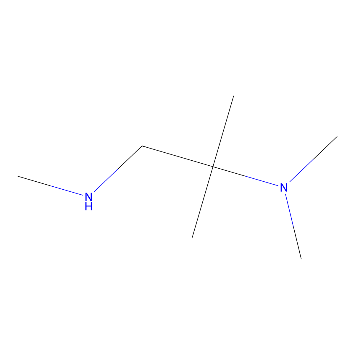 (2-(Dimethylamino)-2-methylpropyl)(methyl)amine molecular structure, CAS 749788-73-6
