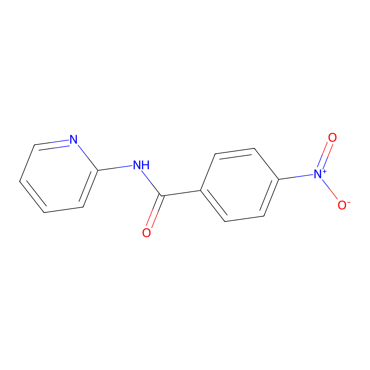 Benzamide, 4-nitro-N-2-pyridinyl- molecular structure, CAS 7498-40-0