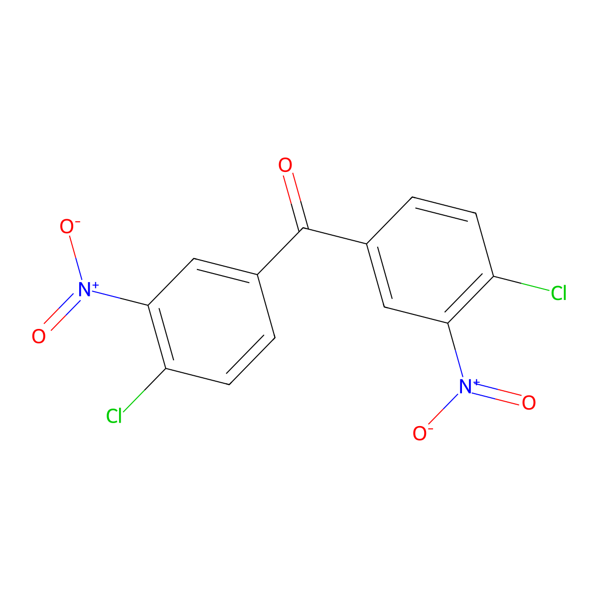 4,4'-Dichloro-3,3'-dinitrobenzophenone molecular structure, CAS 7498-65-9
