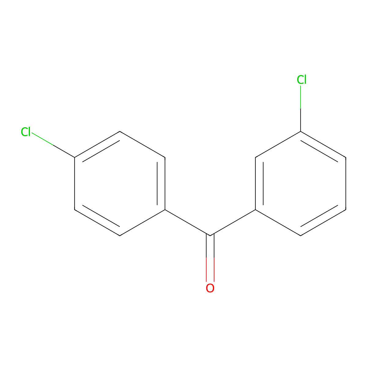 3,4'-Dichlorobenzophenone molecular structure, CAS 7498-66-0
