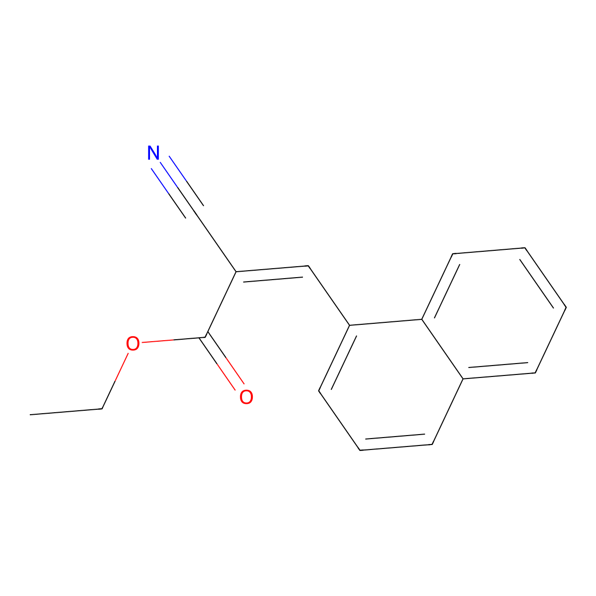 Ethyl 2-Cyano-3-(1-naphthalenyl)acrylate molecular structure, CAS 7498-85-3