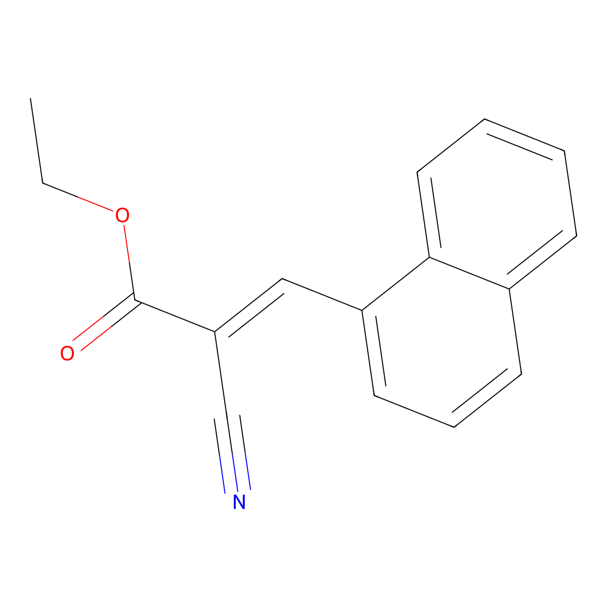 Ethyl 2-Cyano-3-(1-naphthalenyl)acrylate molecular structure, CAS 7498-85-3