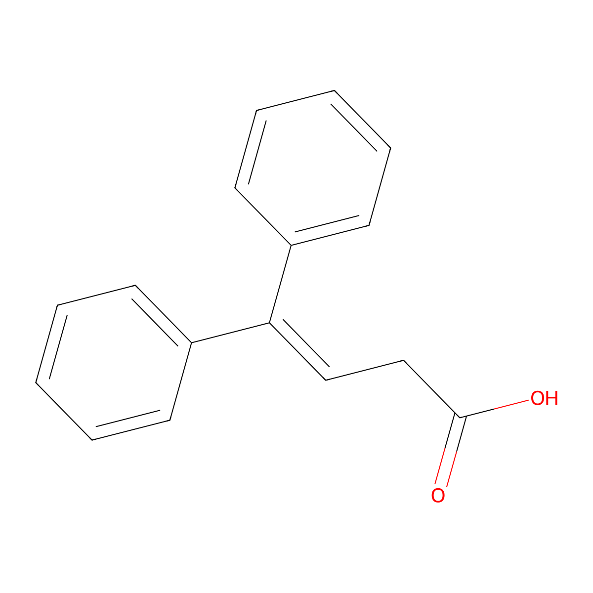 4,4-Diphenyl-3-butenoic acid molecular structure, CAS 7498-88-6