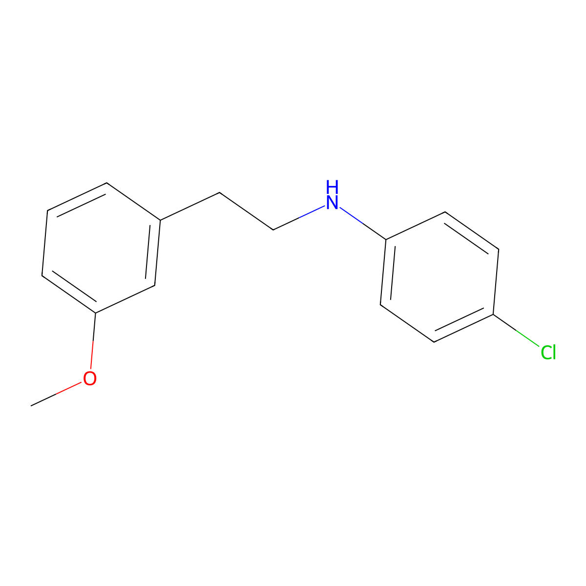 4-Chloro-N-(3-methoxyphenethyl)aniline molecular structure, CAS 749806-32-4