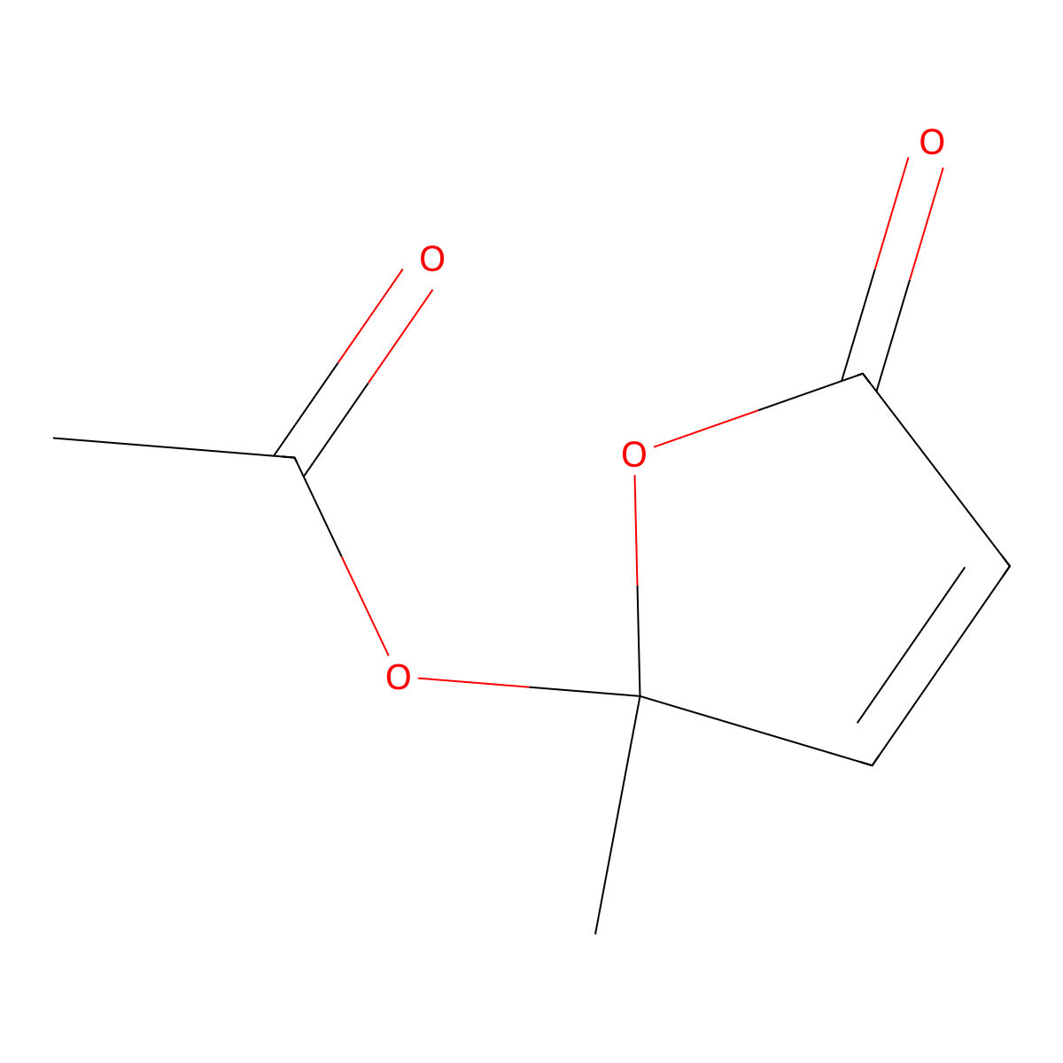 5-(Acetyloxy)-5-methyl-2(5H)-furanone molecular structure, CAS 74982-59-5