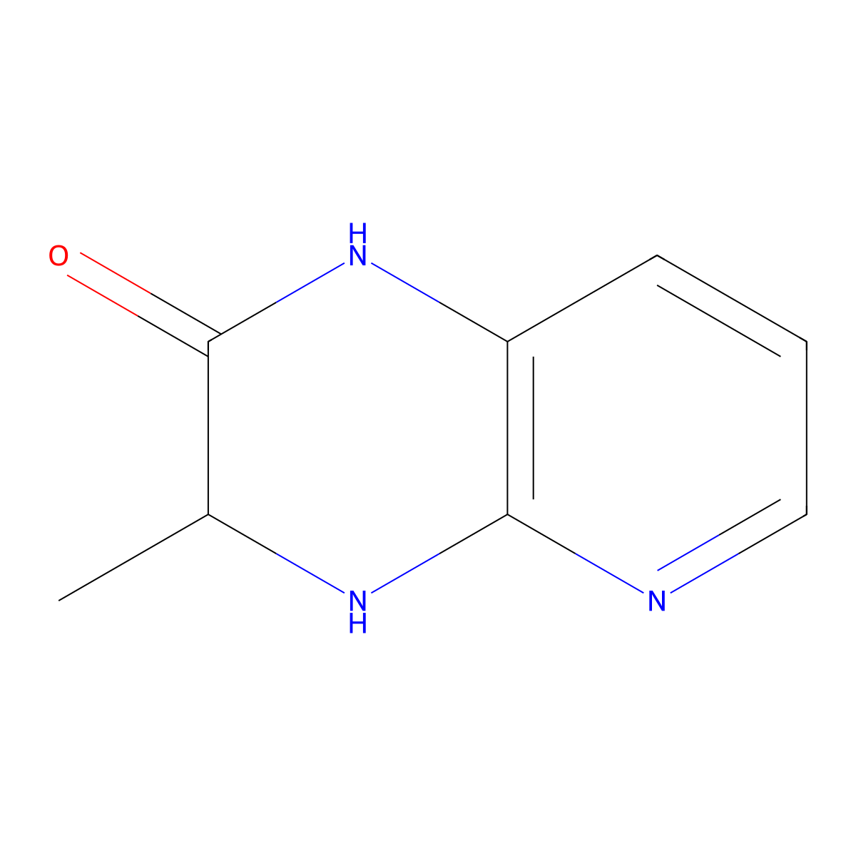 3-methyl-1H,2H,3H,4H-pyrido(2,3-b)pyrazin-2-one molecular structure, CAS 74983-04-3