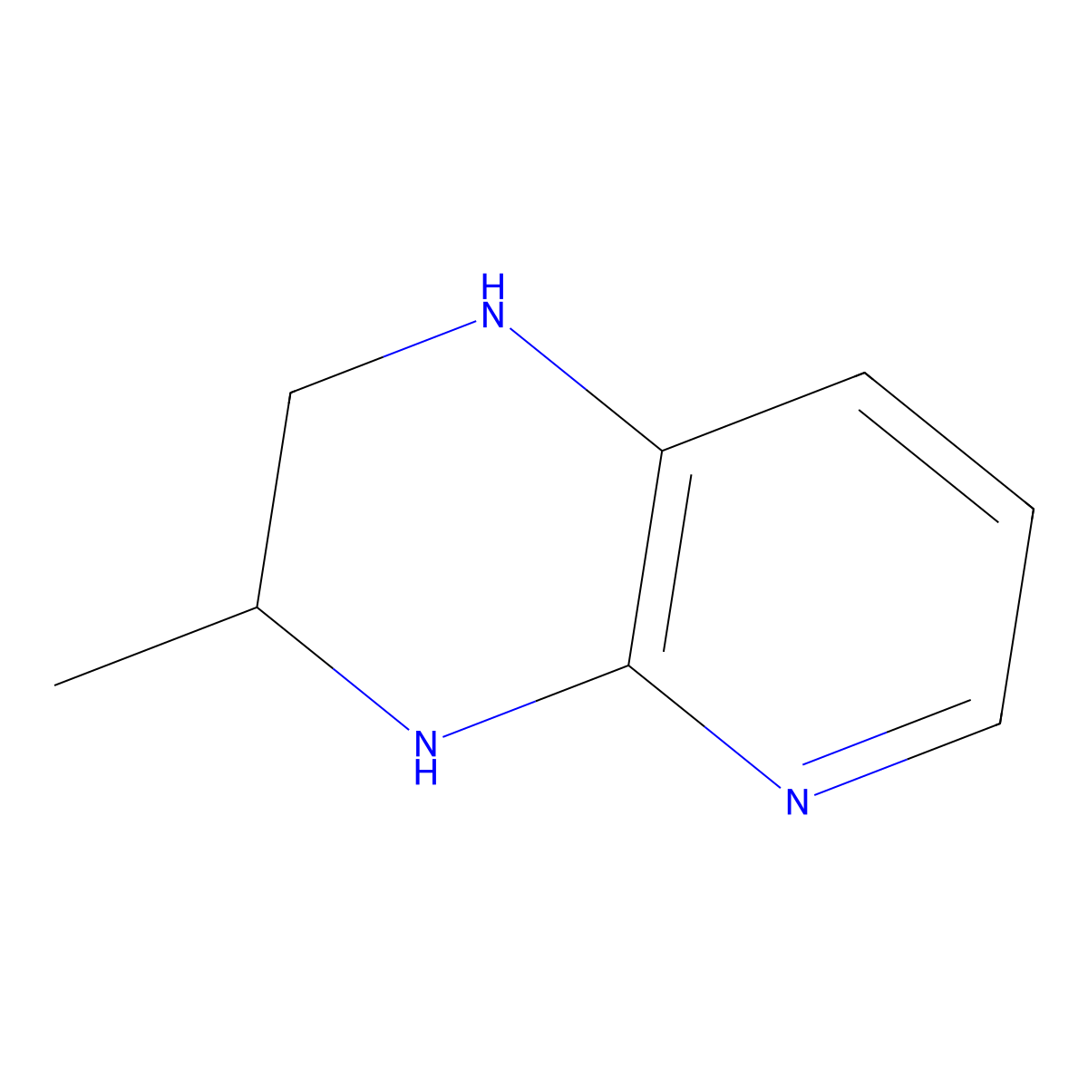 3-methyl-1H,2H,3H,4H-pyrido[2,3-b]pyrazine molecular structure, CAS 74983-05-4