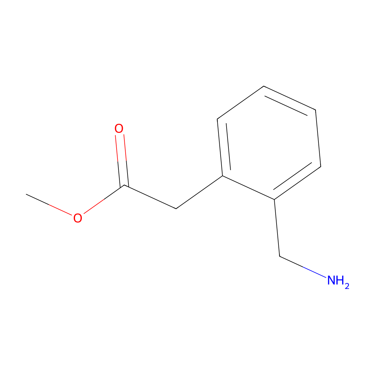 Methyl 2-[2-(aminomethyl)phenyl]acetate molecular structure, CAS 749832-15-3