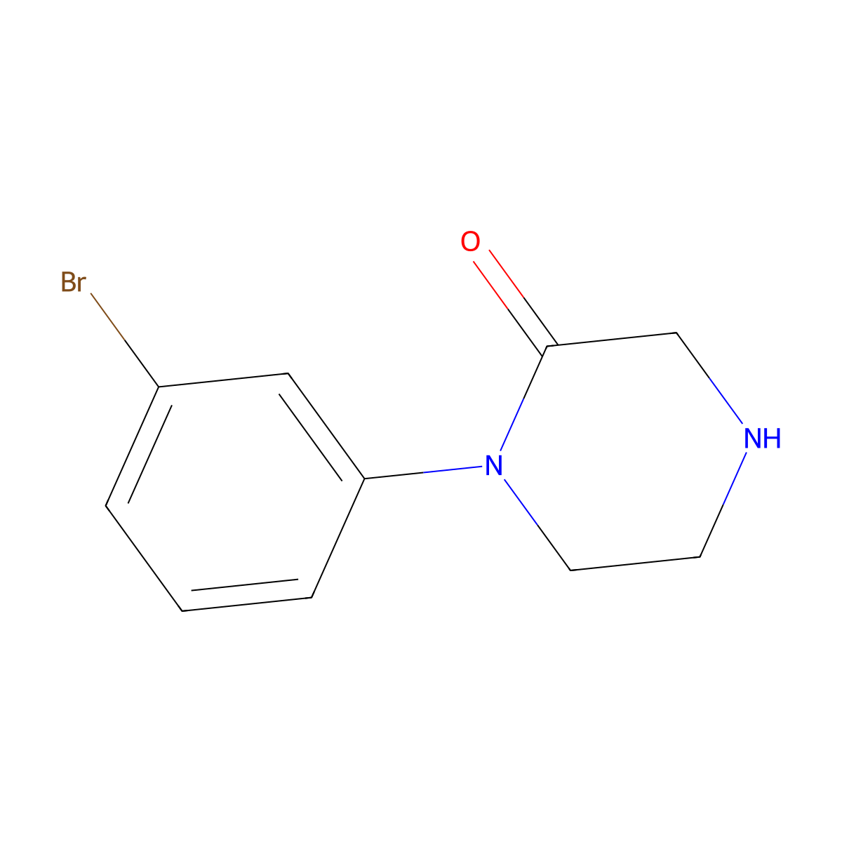 1-(3-Bromo-phenyl)-piperazin-2-one molecular structure, CAS 749833-17-8