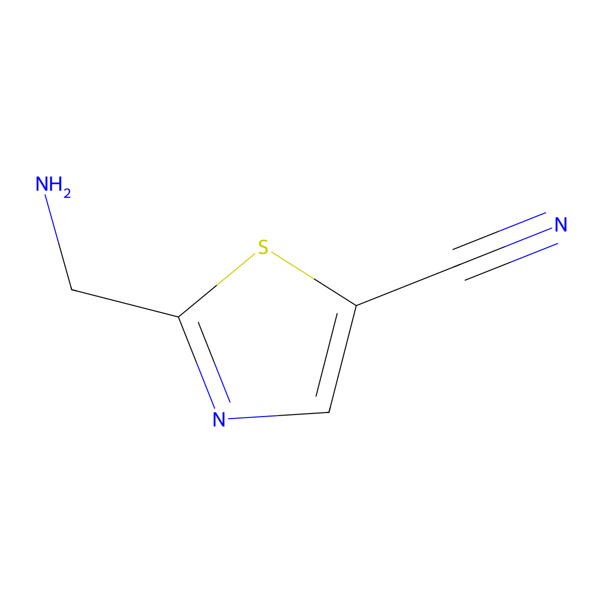 2-(Aminomethyl)thiazole-5-carbonitrile molecular structure, CAS 749834-79-5