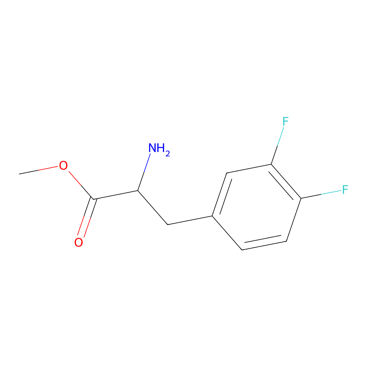 Methyl (R)-2-amino-3-(3,4-difluorophenyl)propanoate molecular structure, CAS 749836-97-3