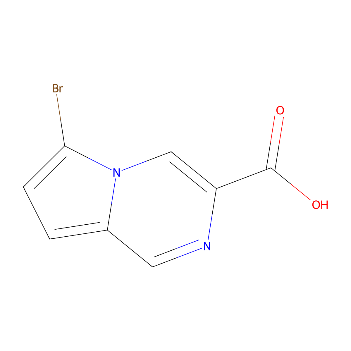 6-Bromo-pyrrolo[1,2-a]pyrazine-3-carboxylic acid molecular structure, CAS 749846-42-2