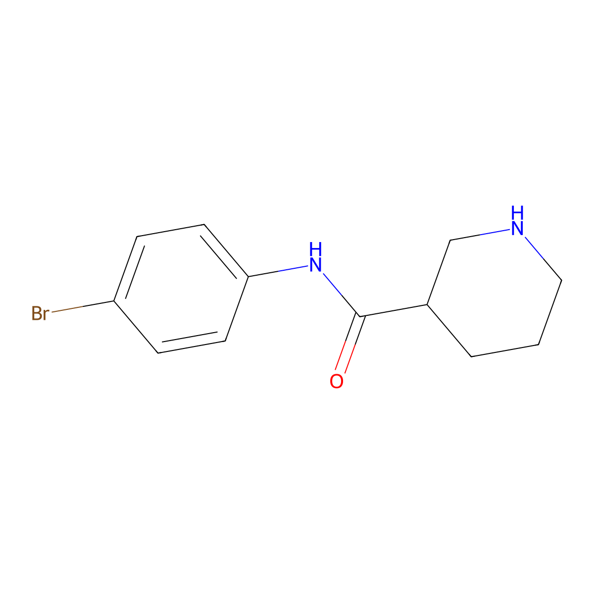 N-(4-Bromophenyl)piperidine-3-carboxamide molecular structure, CAS 749846-52-4