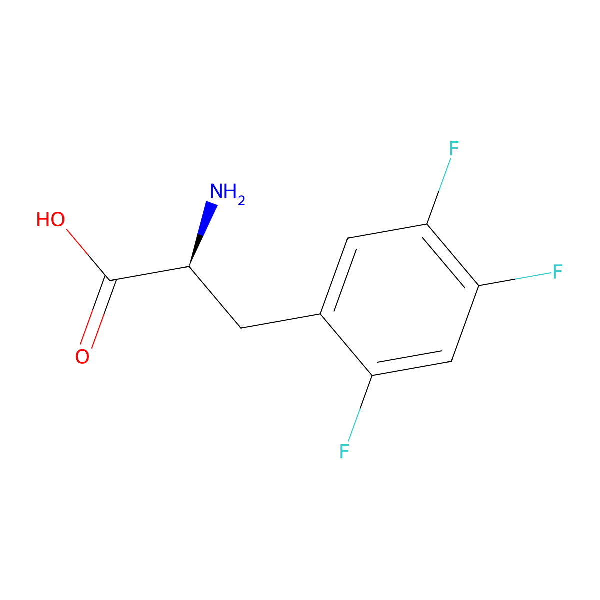 2,4,5-Trifluoro-L-phenylalanine molecular structure, CAS 749847-57-2