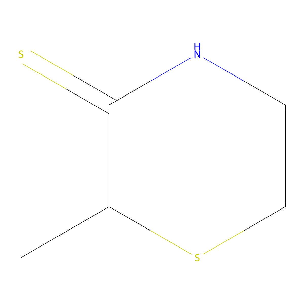 2-Methylthiomorpholine-3-thione molecular structure, CAS 74986-81-5