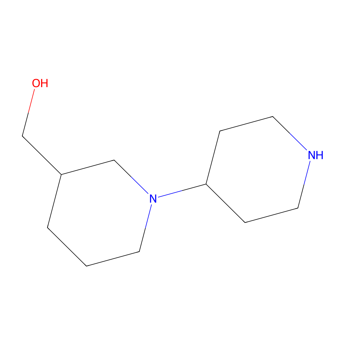 1,4'-Bipiperidin-3-ylmethanol molecular structure, CAS 749860-71-7
