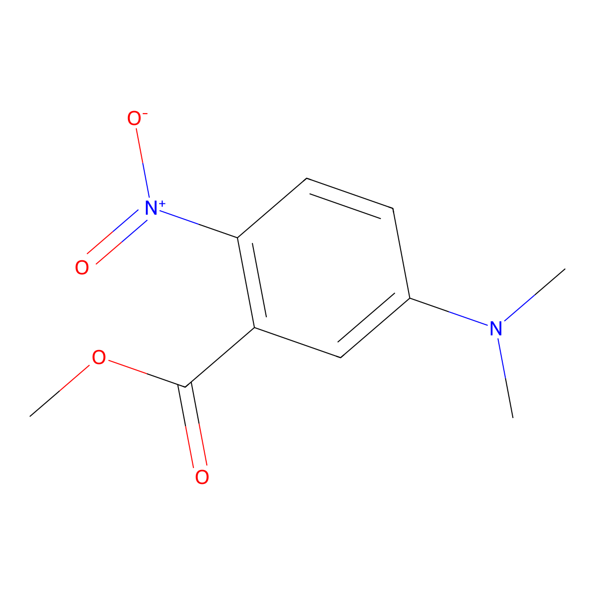 Methyl 5-(dimethylamino)-2-nitrobenzoate molecular structure, CAS 749863-29-4