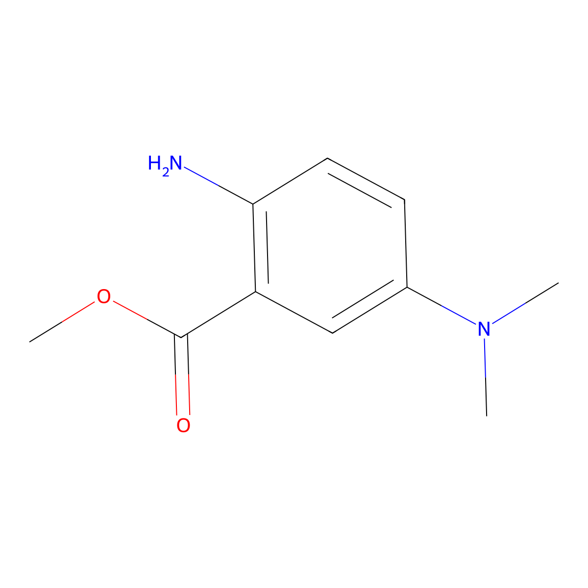Benzoic acid, 2-amino-5-(dimethylamino)-, methyl ester molecular structure, CAS 749863-32-9