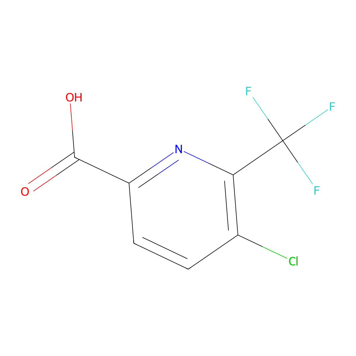 5-Chloro-6-trifluoromethyl-pyridine-2-carboxylic acid molecular structure, CAS 749875-06-7