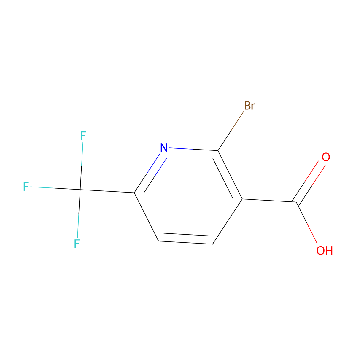 2-Bromo-6-(trifluoromethyl)nicotinic acid molecular structure, CAS 749875-07-8