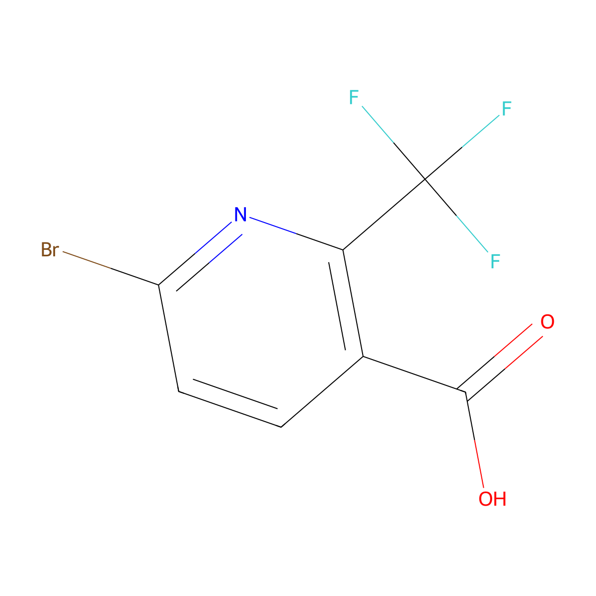 6-Bromo-2-(trifluoromethyl)pyridine-3-carboxylic acid molecular structure, CAS 749875-13-6