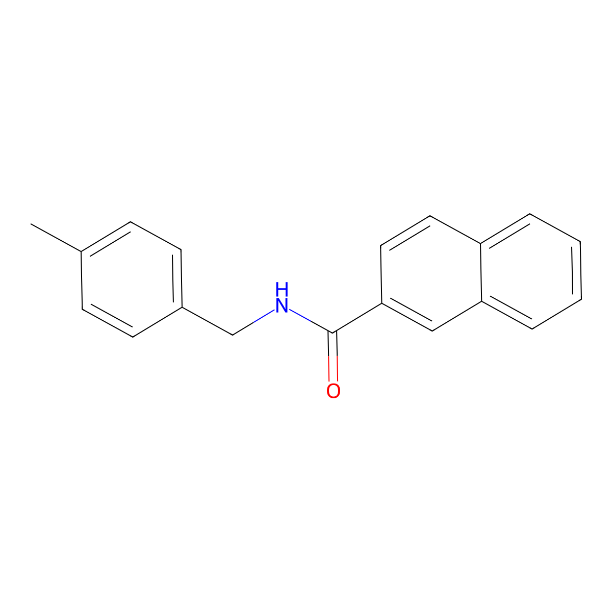 N-(4-methylbenzyl)-2-naphthamide molecular structure, CAS 749878-05-5