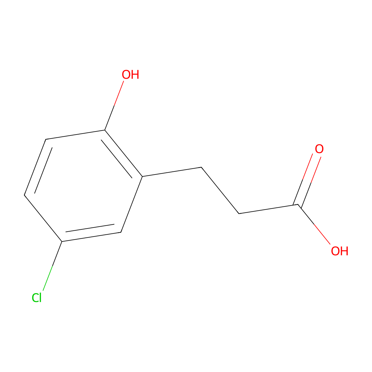3-(5-Chloro-2-hydroxyphenyl)propanoic acid molecular structure, CAS 749878-89-5
