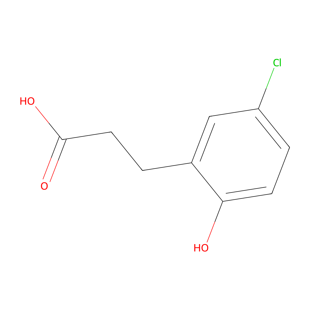 3-(5-Chloro-2-hydroxyphenyl)propanoic acid molecular structure, CAS 749878-89-5