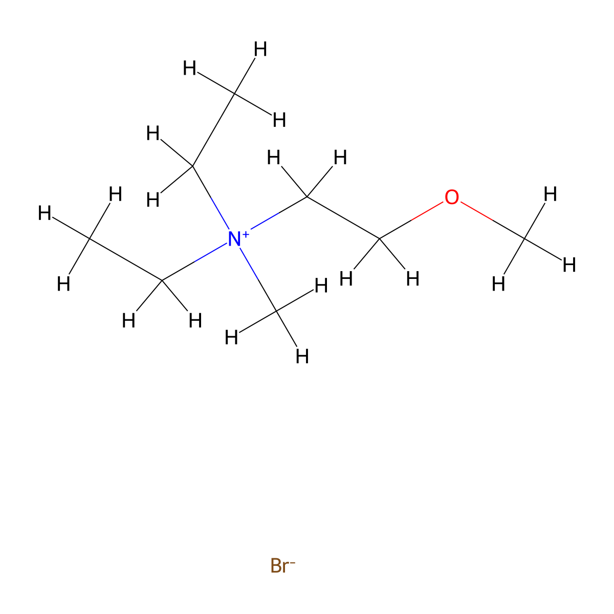 N,N-Diethyl-N-methyl-N-(2-methoxyethyl)ammonium bromide molecular structure, CAS 749879-33-2