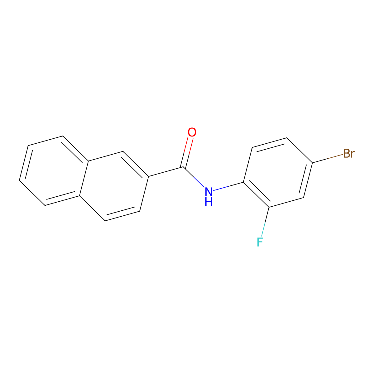 N-(4-bromo-2-fluorophenyl)-2-naphthamide molecular structure, CAS 749880-54-4