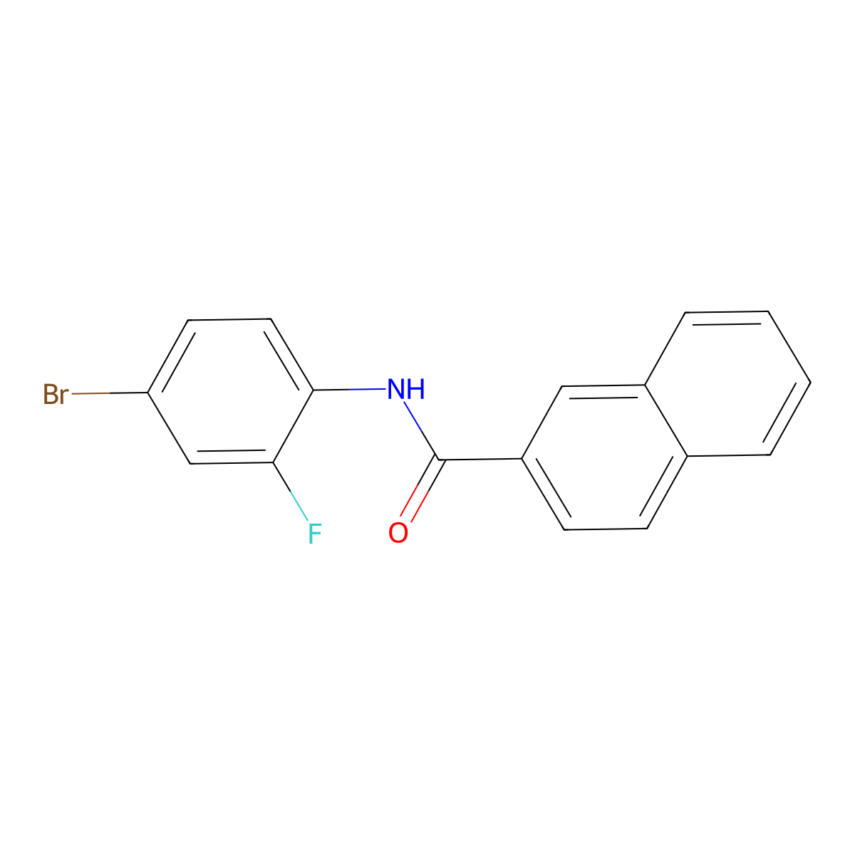 N-(4-bromo-2-fluorophenyl)-2-naphthamide molecular structure, CAS 749880-54-4