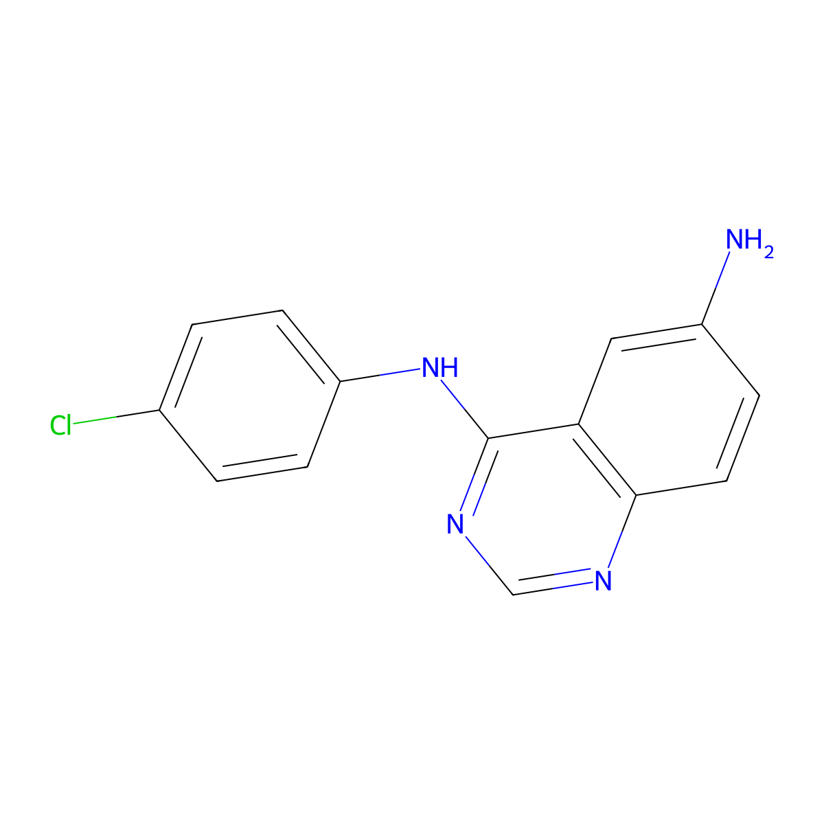 N4-(4-Chlorophenyl)quinazoline-4,6-diamine molecular structure, CAS 749884-54-6