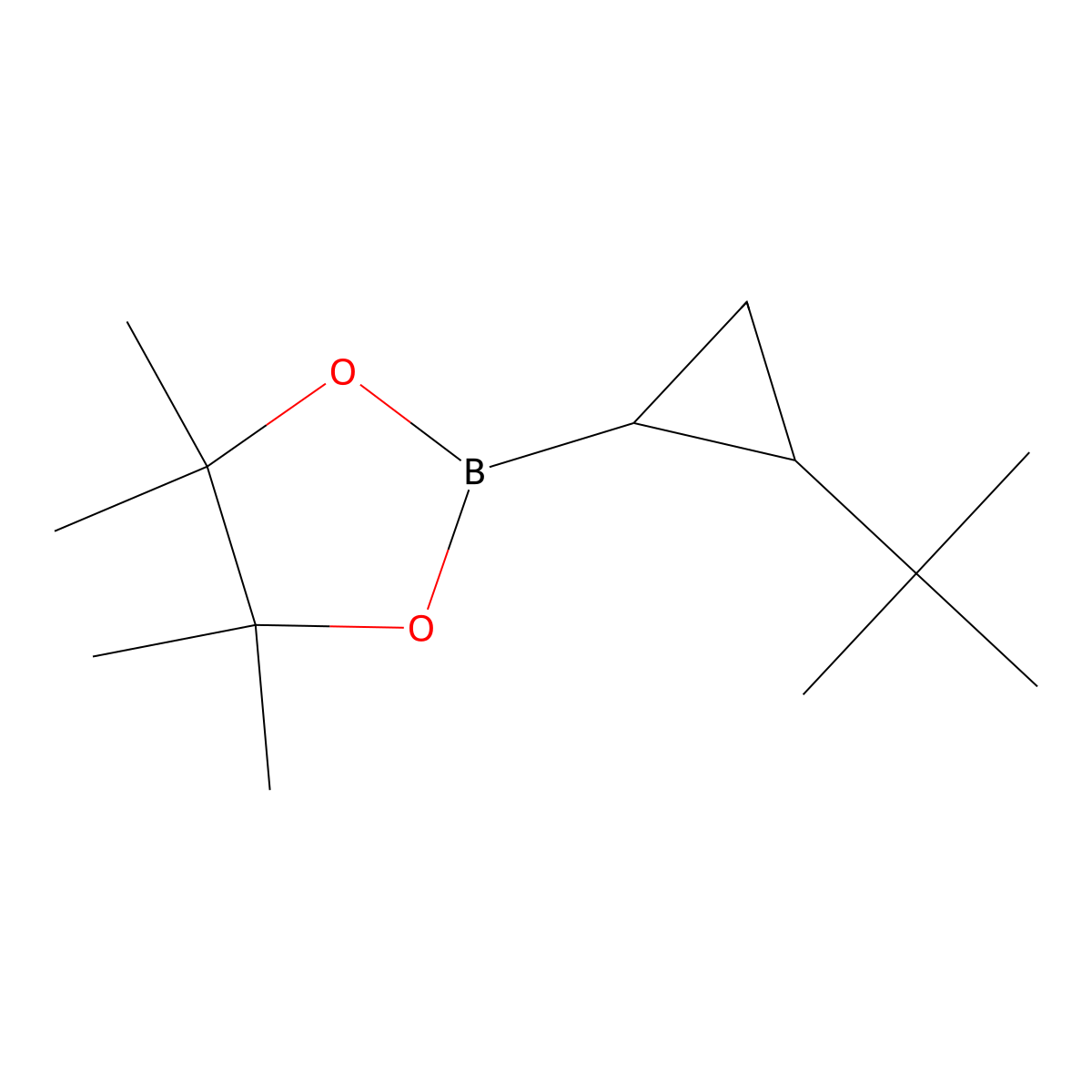 2-[(1S,2S)-2-tert-butylcyclopropyl]-4,4,5,5-tetramethyl-1,3,2-dioxaborolane molecular structure, CAS 749885-70-9