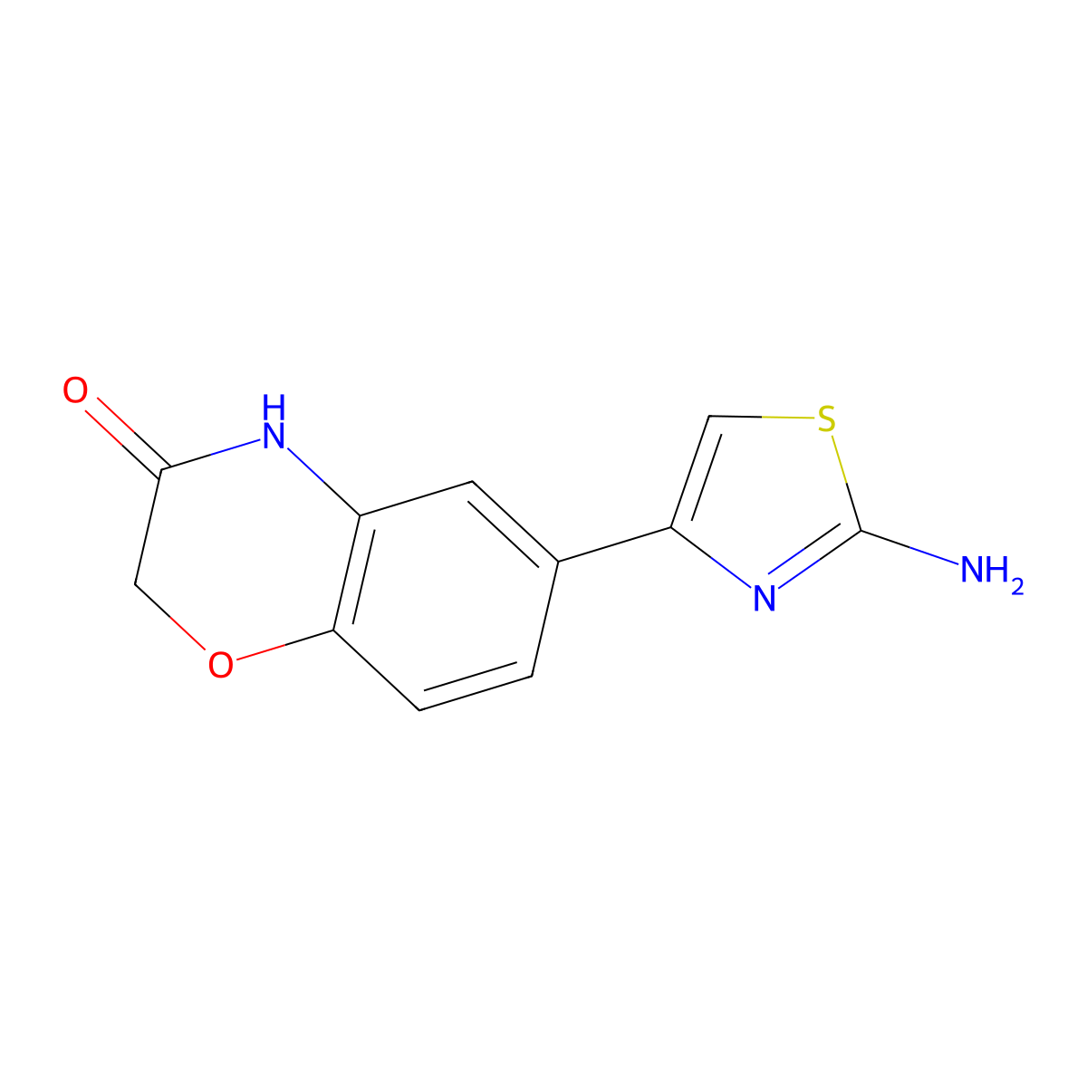 6-(2-amino-1,3-thiazol-4-yl)-2H-1,4-benzoxazin-3(4H)-one molecular structure, CAS 749889-22-3