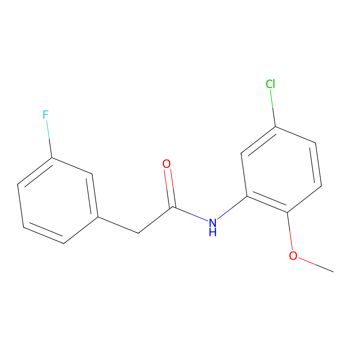N-(5-chloro-2-methoxyphenyl)-2-(3-fluorophenyl)acetamide molecular structure, CAS 749890-14-0