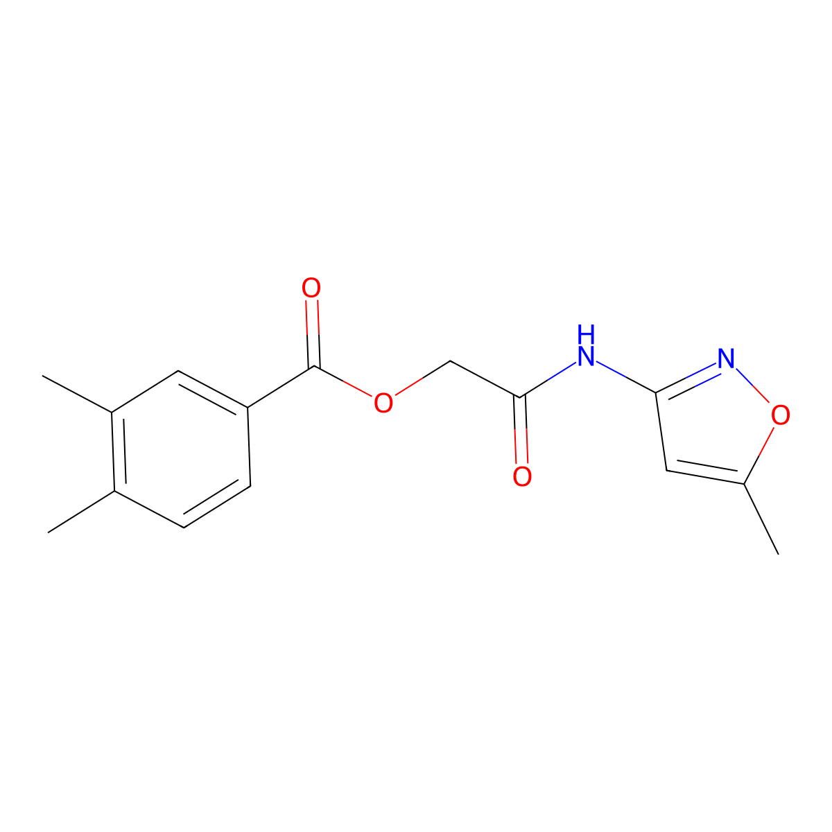 [2-[(5-Methyl-1,2-oxazol-3-yl)amino]-2-oxoethyl] 3,4-dimethylbenzoate molecular structure, CAS 749894-15-3