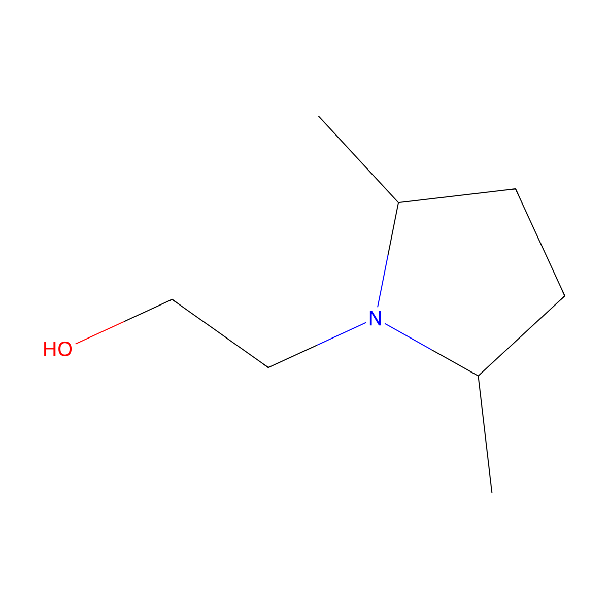 2-((2R,5R)-2,5-Dimethylpyrrolidin-1-yl)ethanol molecular structure, CAS 749897-99-2