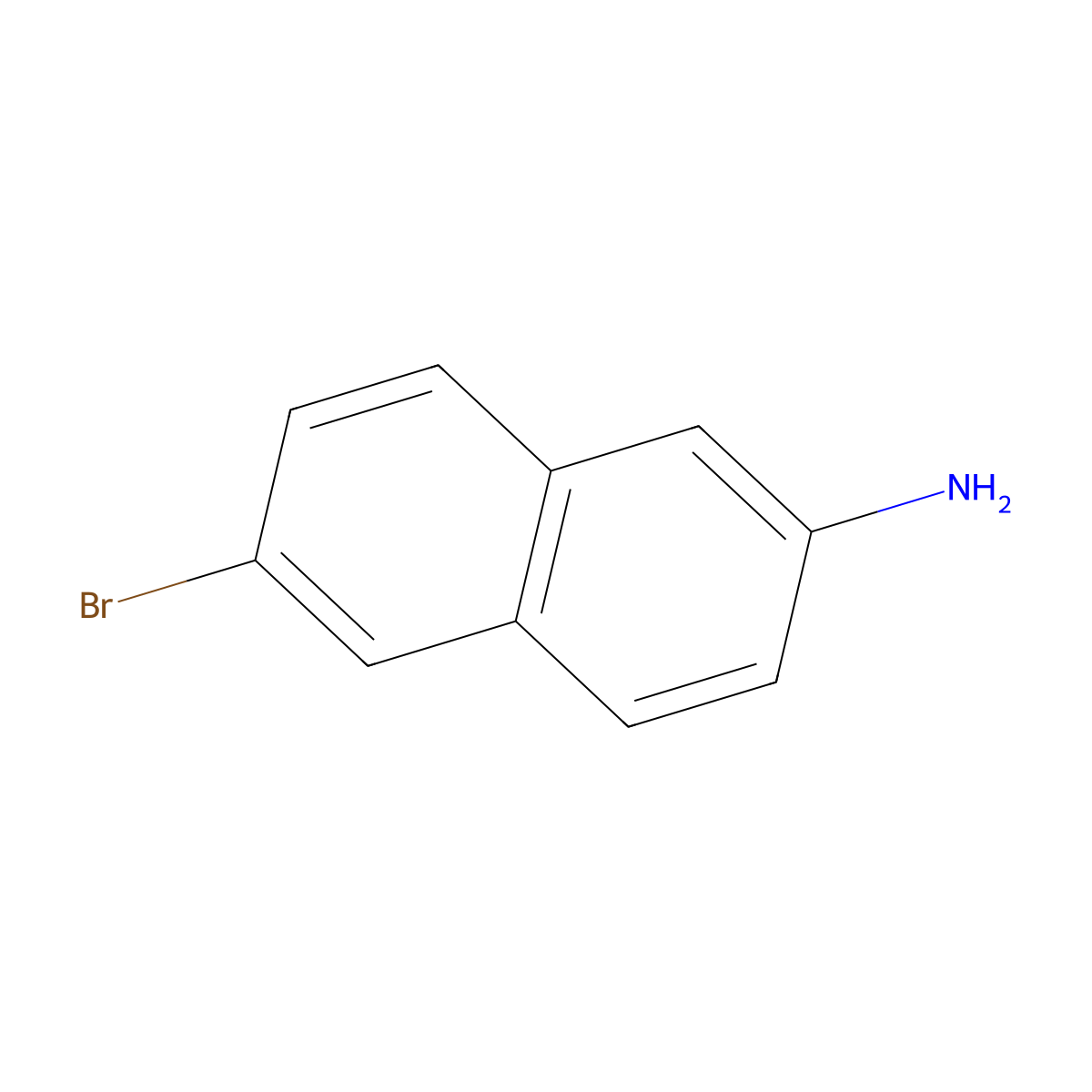 2-Amino-6-bromonaphthalene molecular structure, CAS 7499-66-3