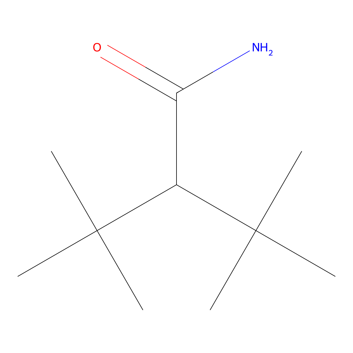 2-Tert-butyl-3,3-dimethylbutanamide molecular structure, CAS 7499-68-5