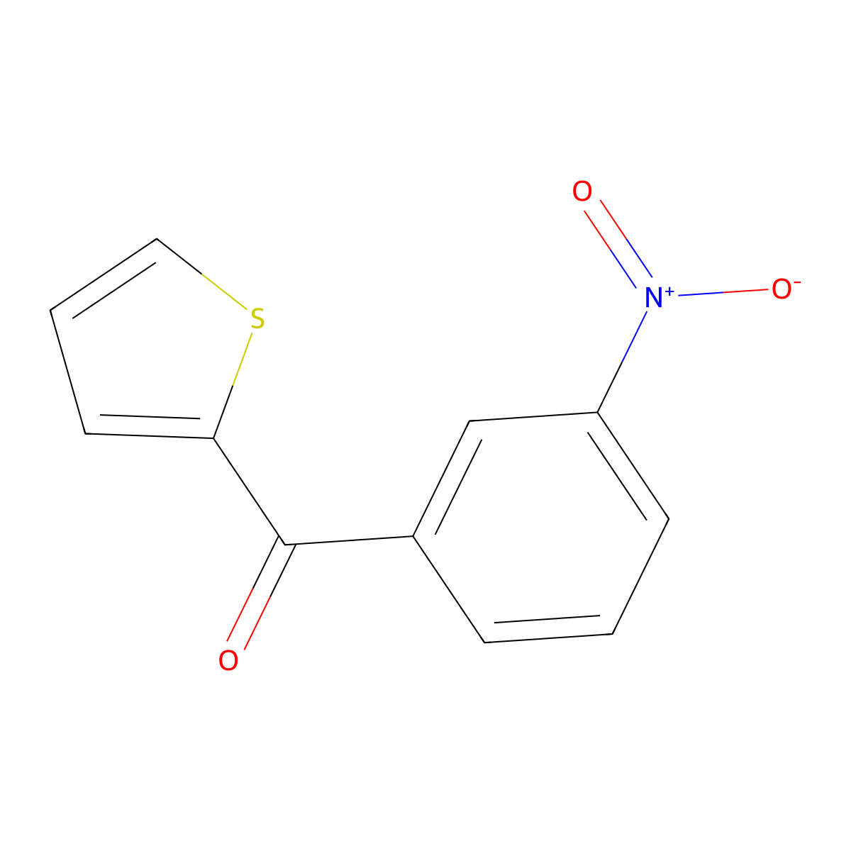 (3-Nitrophenyl)-thiophen-2-ylmethanone molecular structure, CAS 7499-69-6