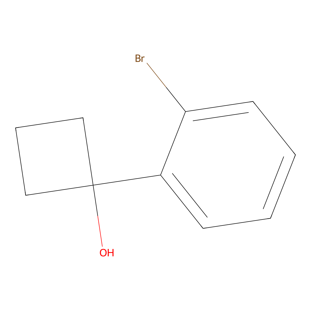 1-(2-Bromophenyl)cyclobutanol molecular structure, CAS 749900-52-5